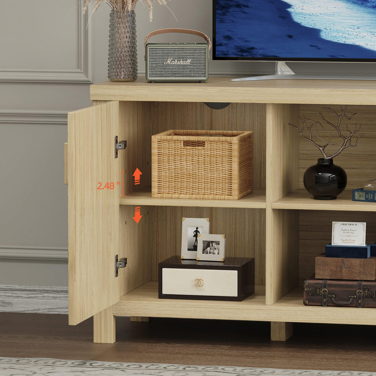 TV Stand Entertainment Center with Storage