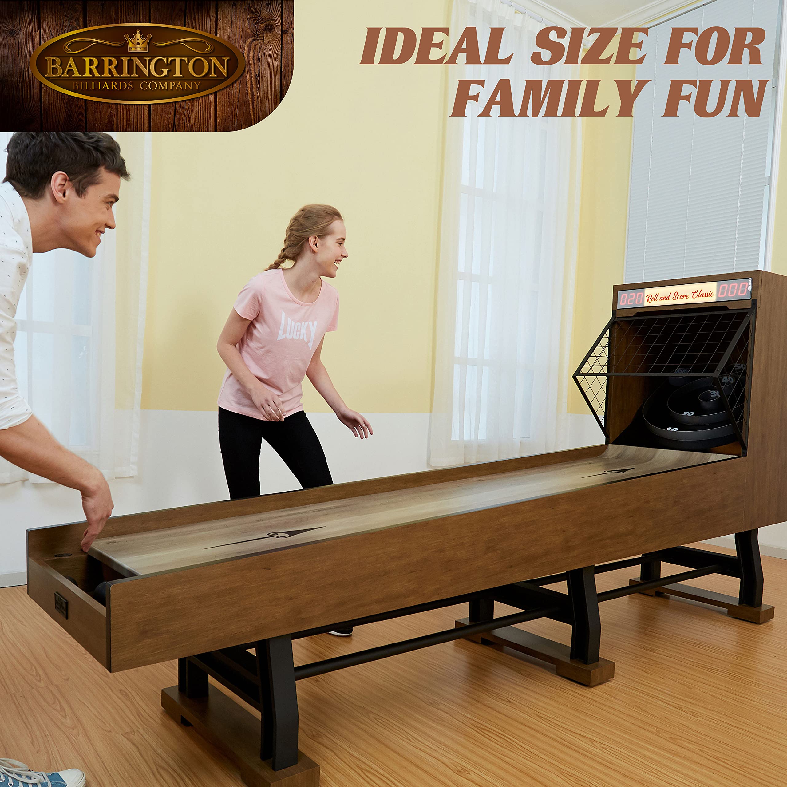 Roll and Score Game Set 10' - Speedball Bowling Machine with LED Lights and Electronic Scorer