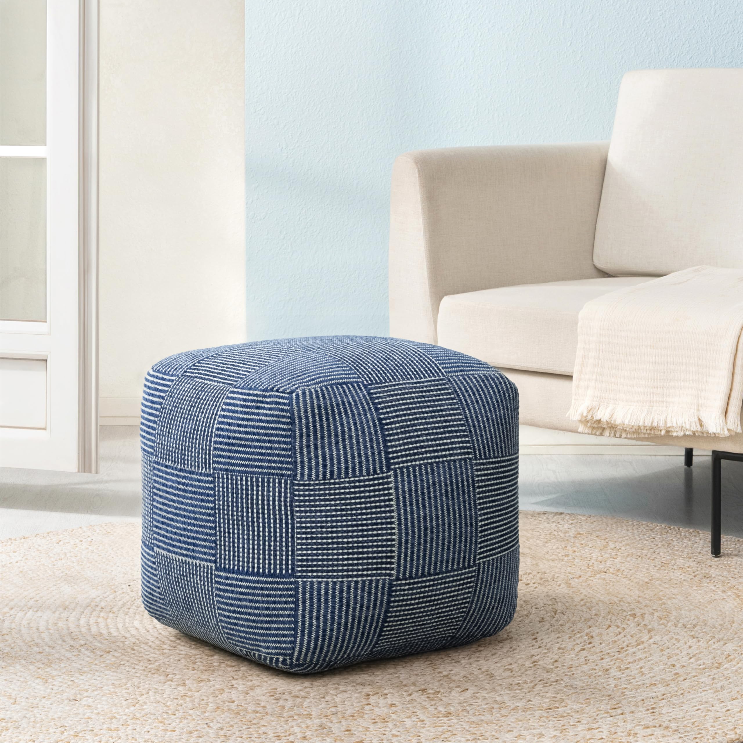 Handmade Pouf Ottoman Footrest 20x20x20