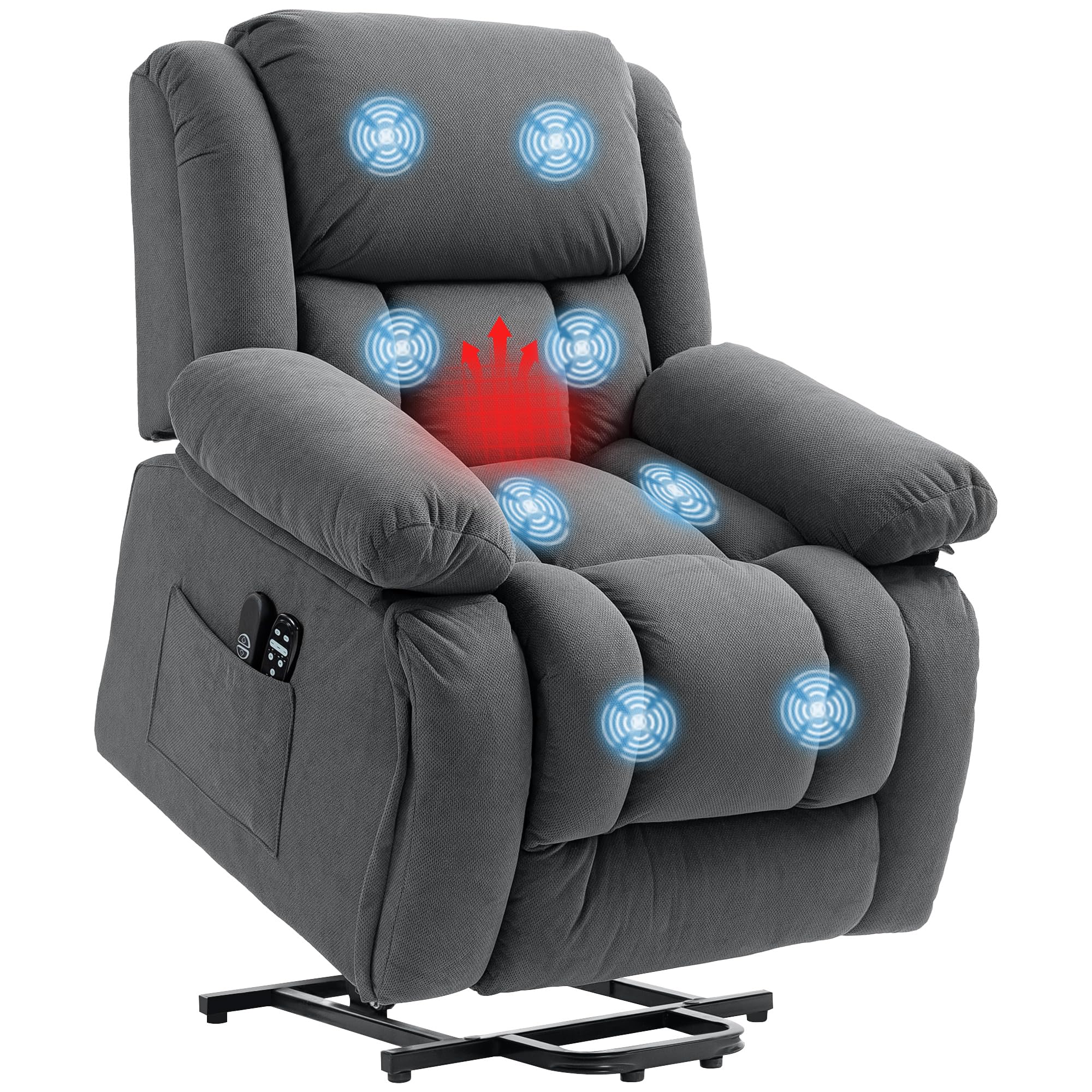 Power Lift Recliner Chair with Massage and Heat