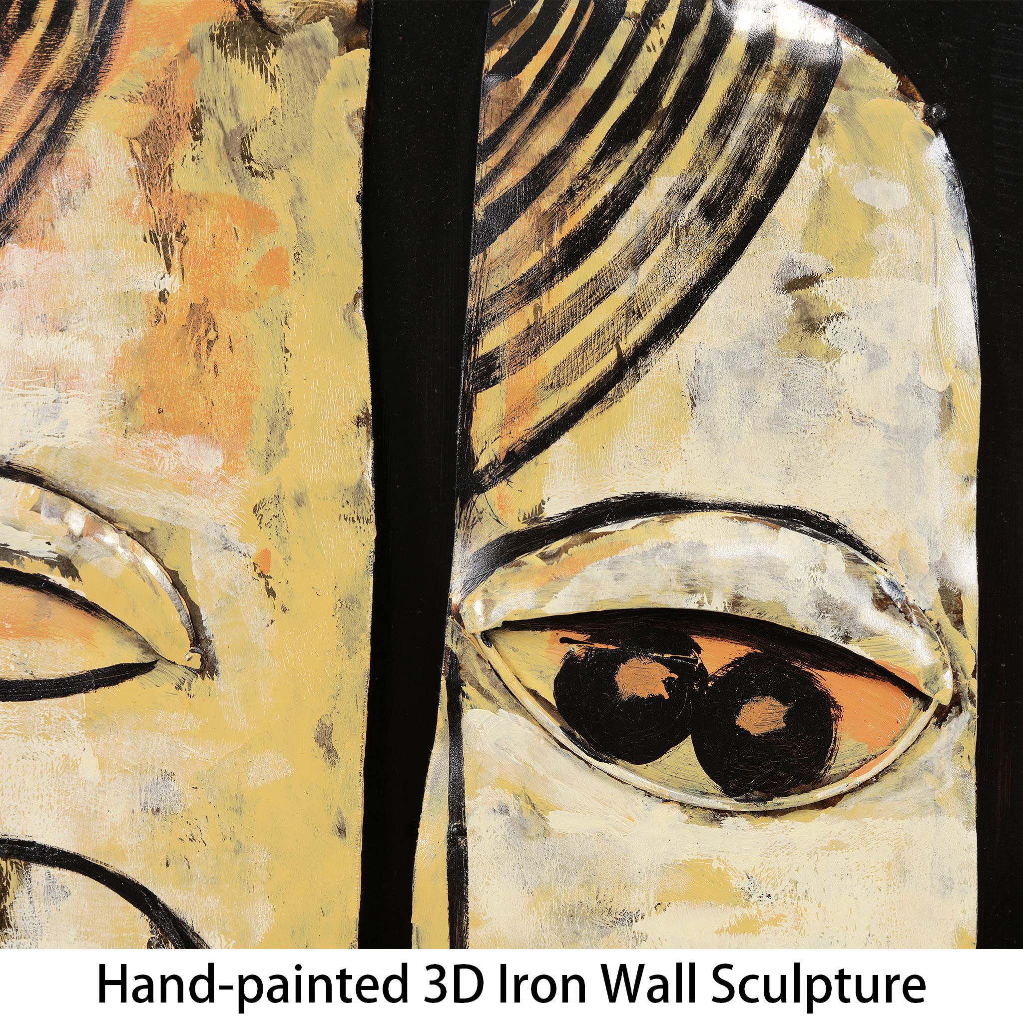 Totem Poles Abstract Face Metal Wall Sculpture 3D Art
