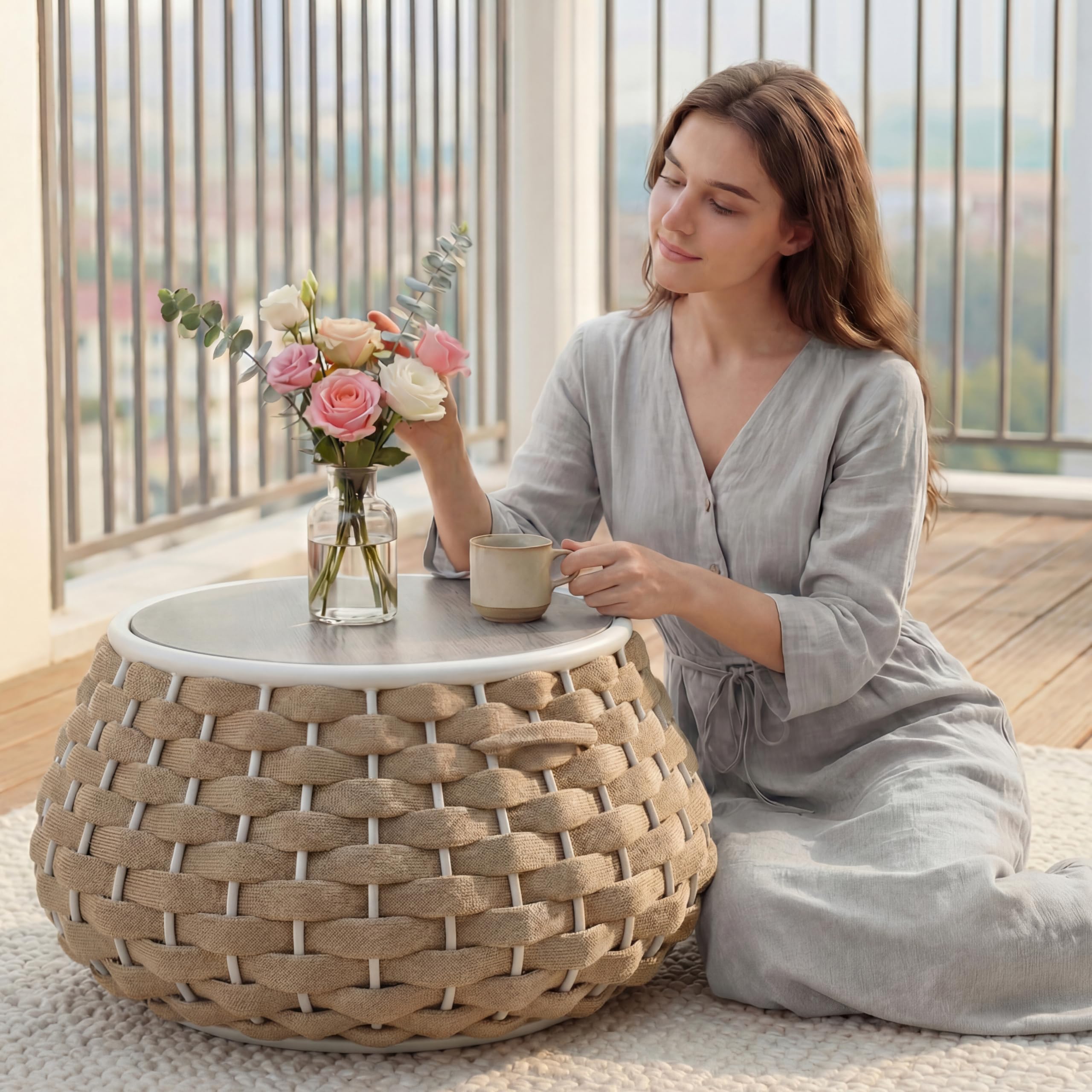 Outdoor Side Table with Removable Lid