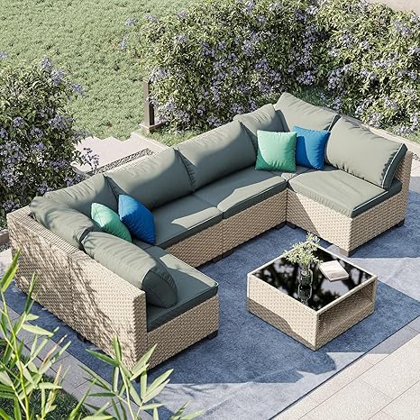 5-Piece Aluminum Patio Conversation Set Yellow
