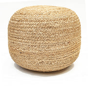 Natural Braided Ottoman Pouf