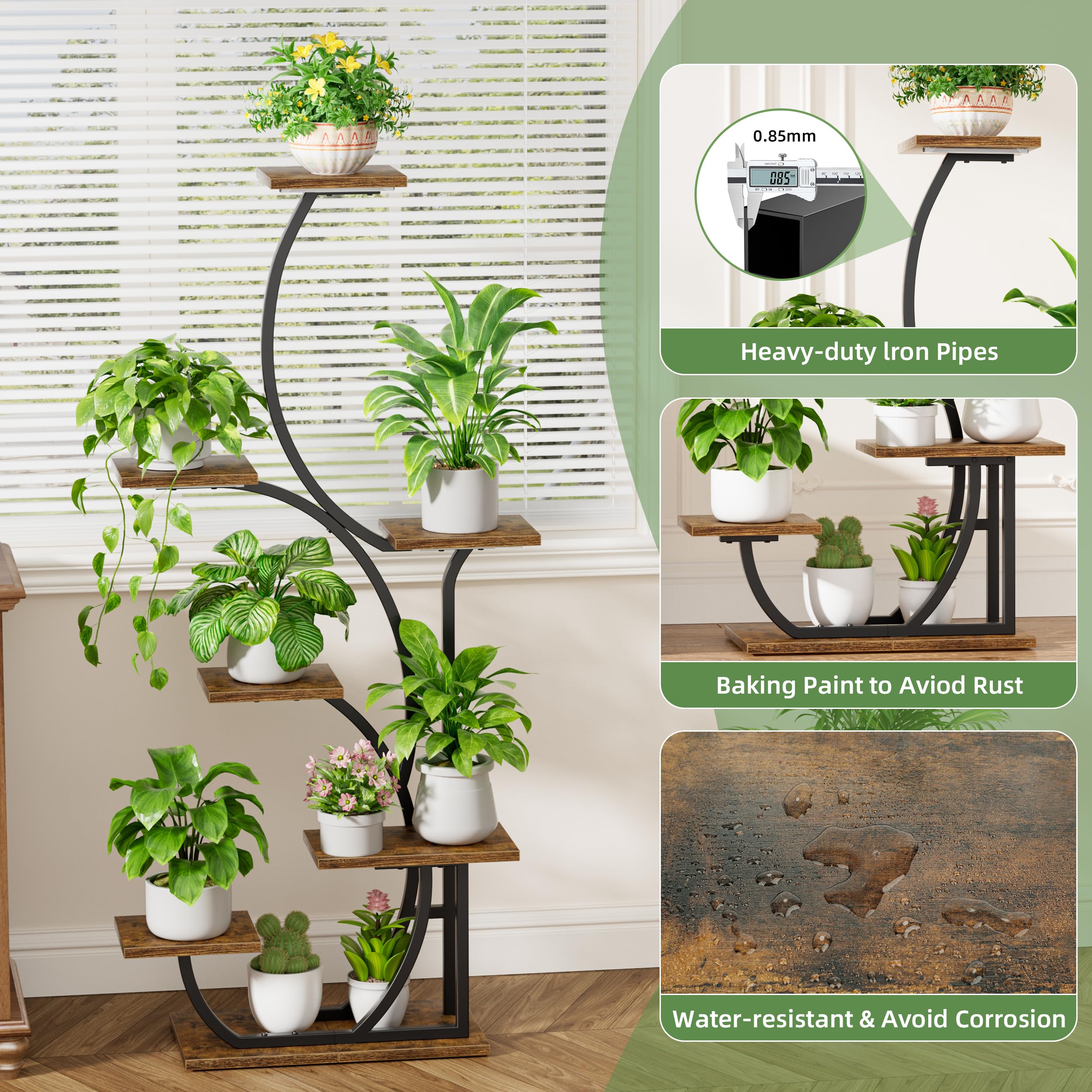 7-Tier Plant Stand with Grow Lights
