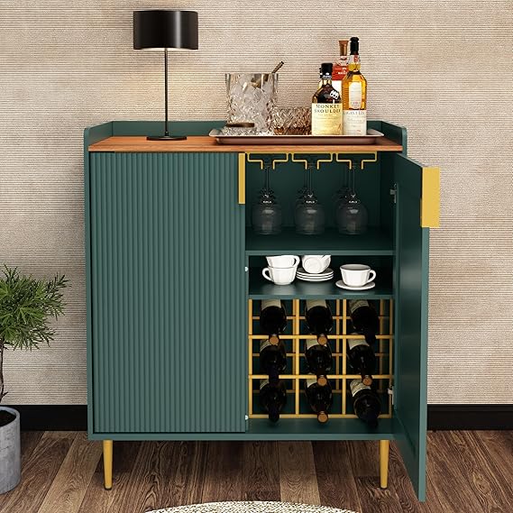 Sideboard Buffet Cabinet with Wine Rack and Drawers