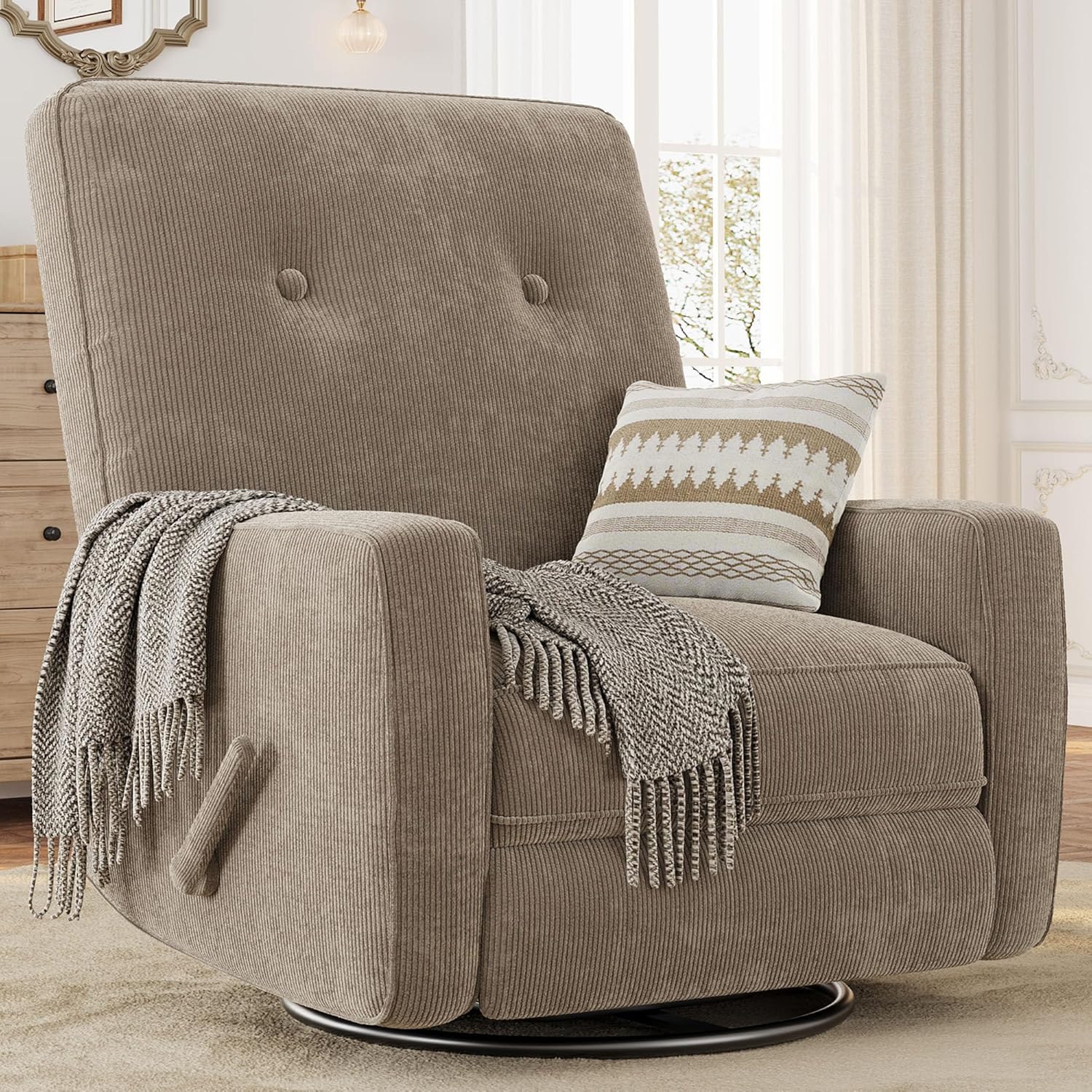 360° Swivel Rocking Glider Recliner Chair