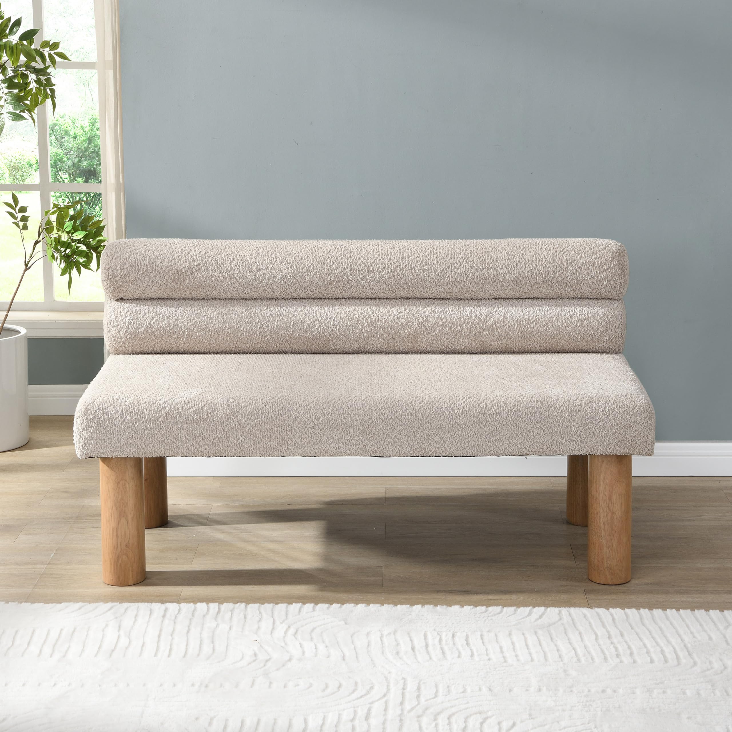Wally Boucle Upholstered Dining Bench
