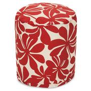 Red Plantation Indoor/Outdoor Bean Bag Ottoman Pouf