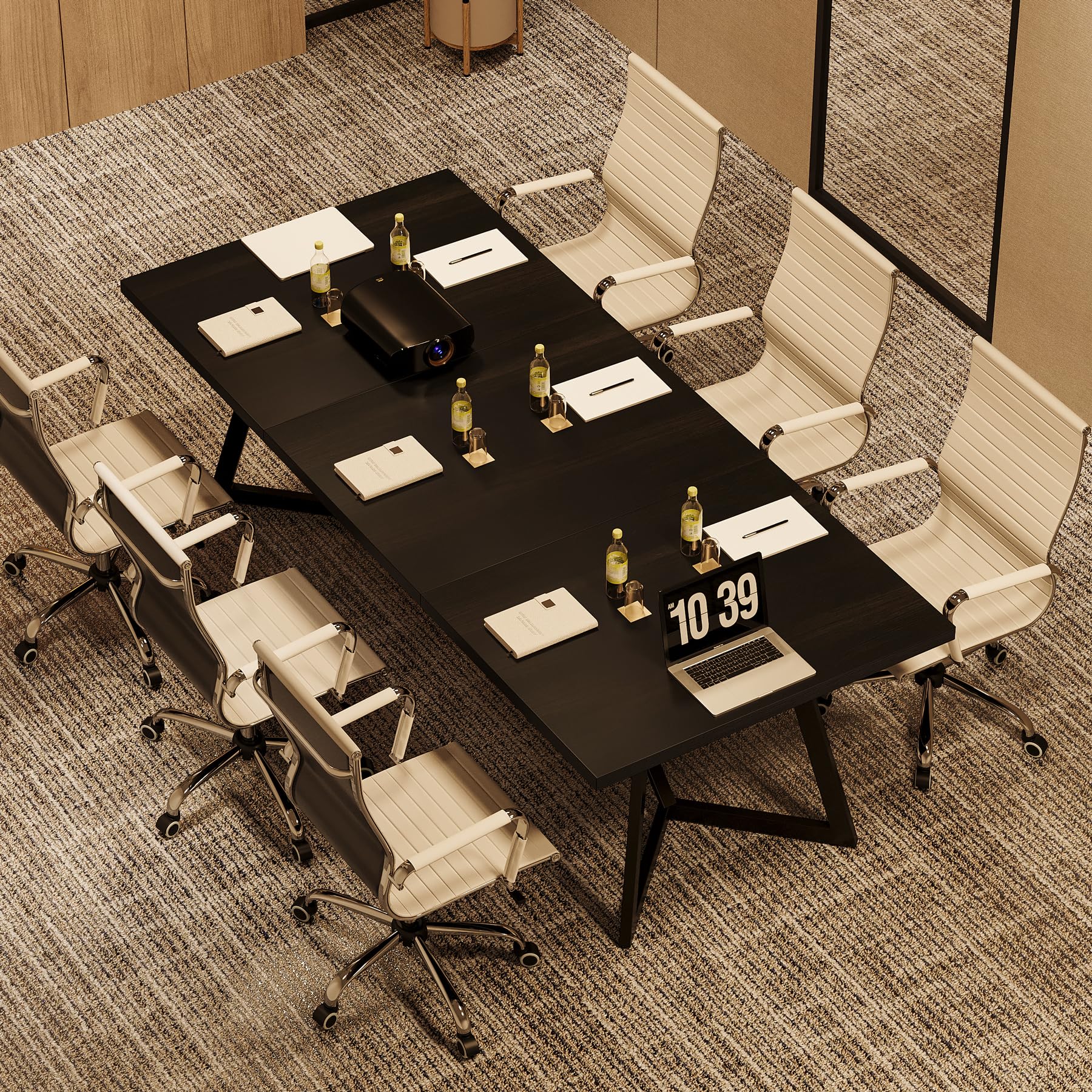 70.86" Conference Table with Metal Frame