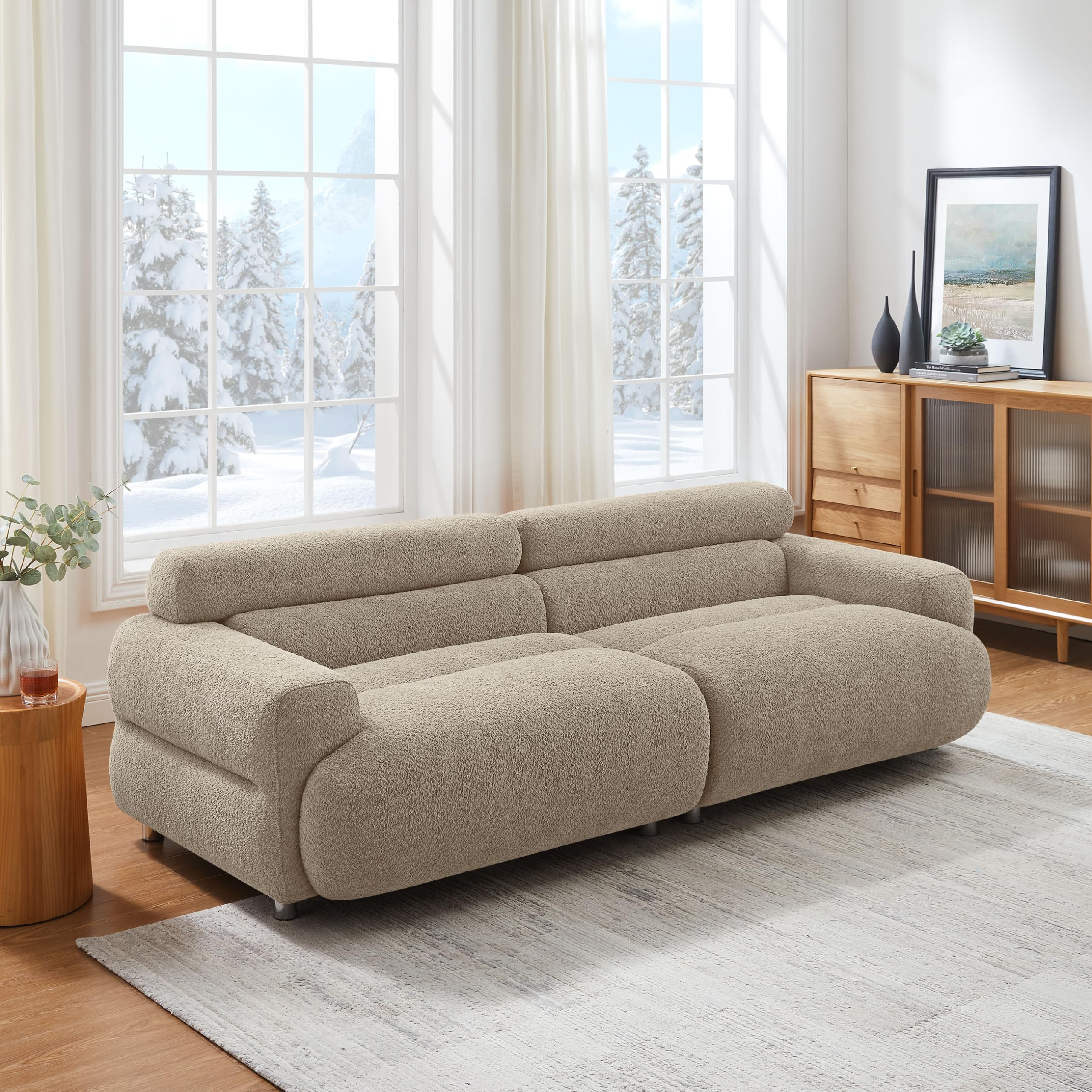 89" Boucle Cloud Loveseat Sofa