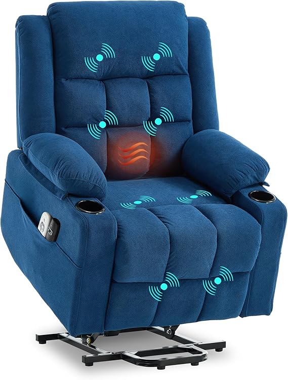 Electric Power Lift Recliner Chair with Massage and Heat