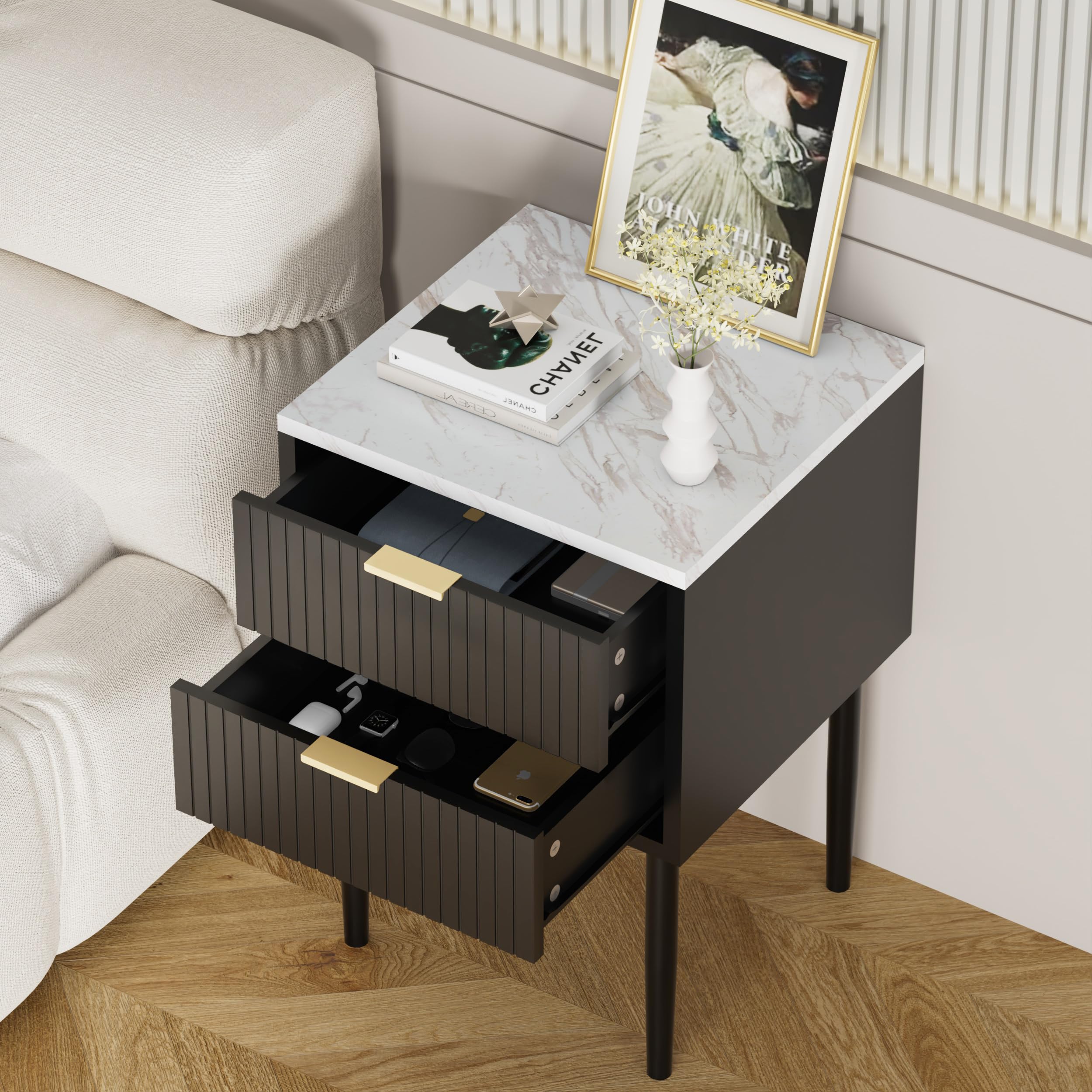 Dresser and Nightstand Set - 3 Piece Bedroom Furniture