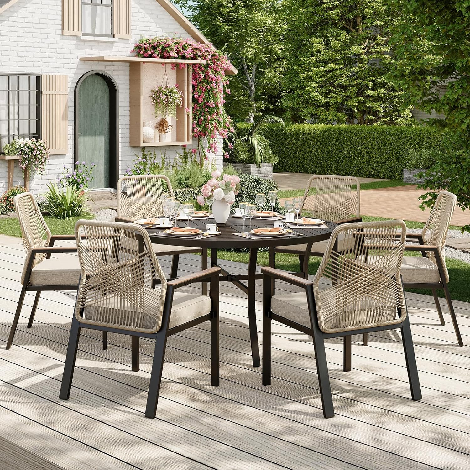 7-Piece Outdoor Dining Set for 6