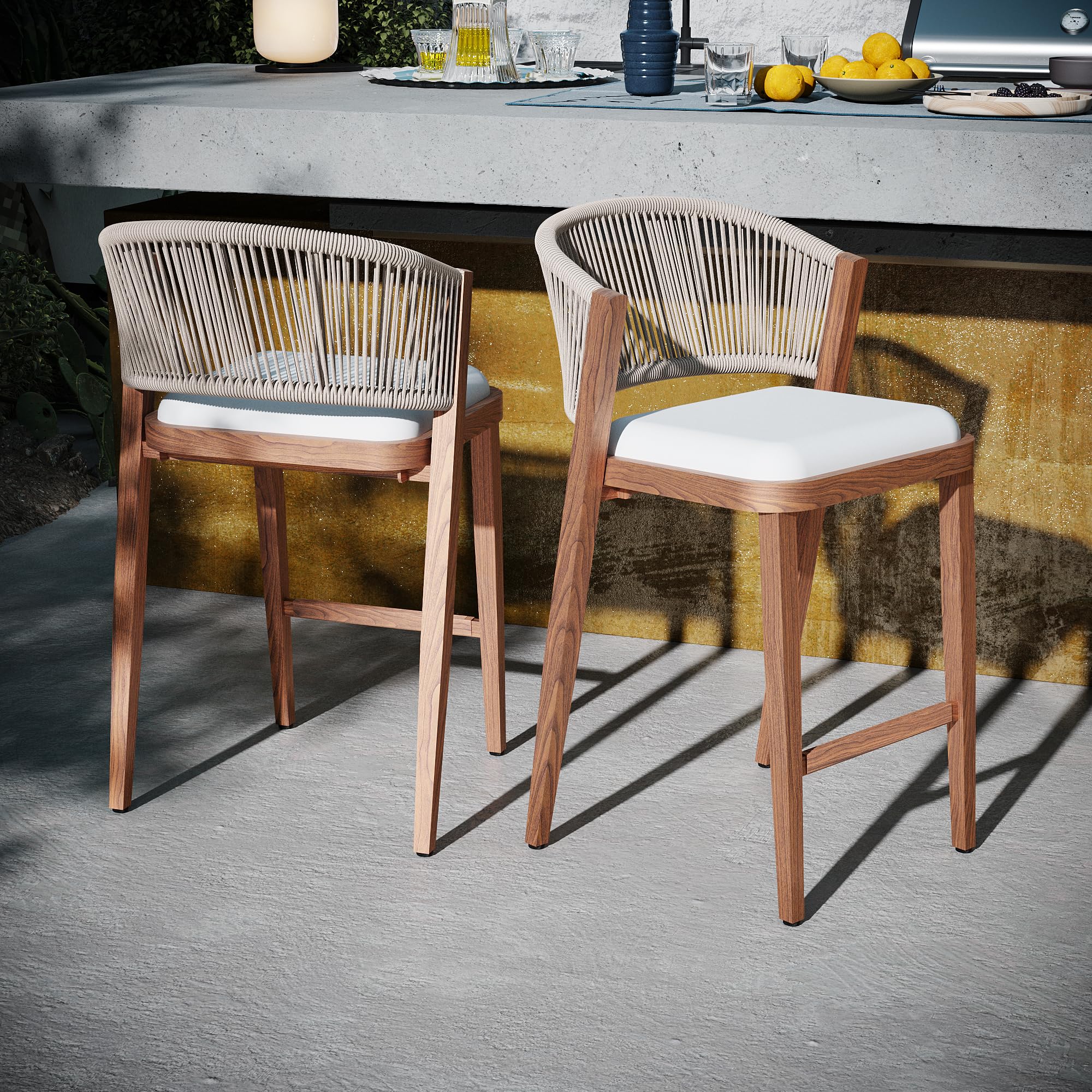 Chatham Outdoor Counter Height Bar Stool Set of 2