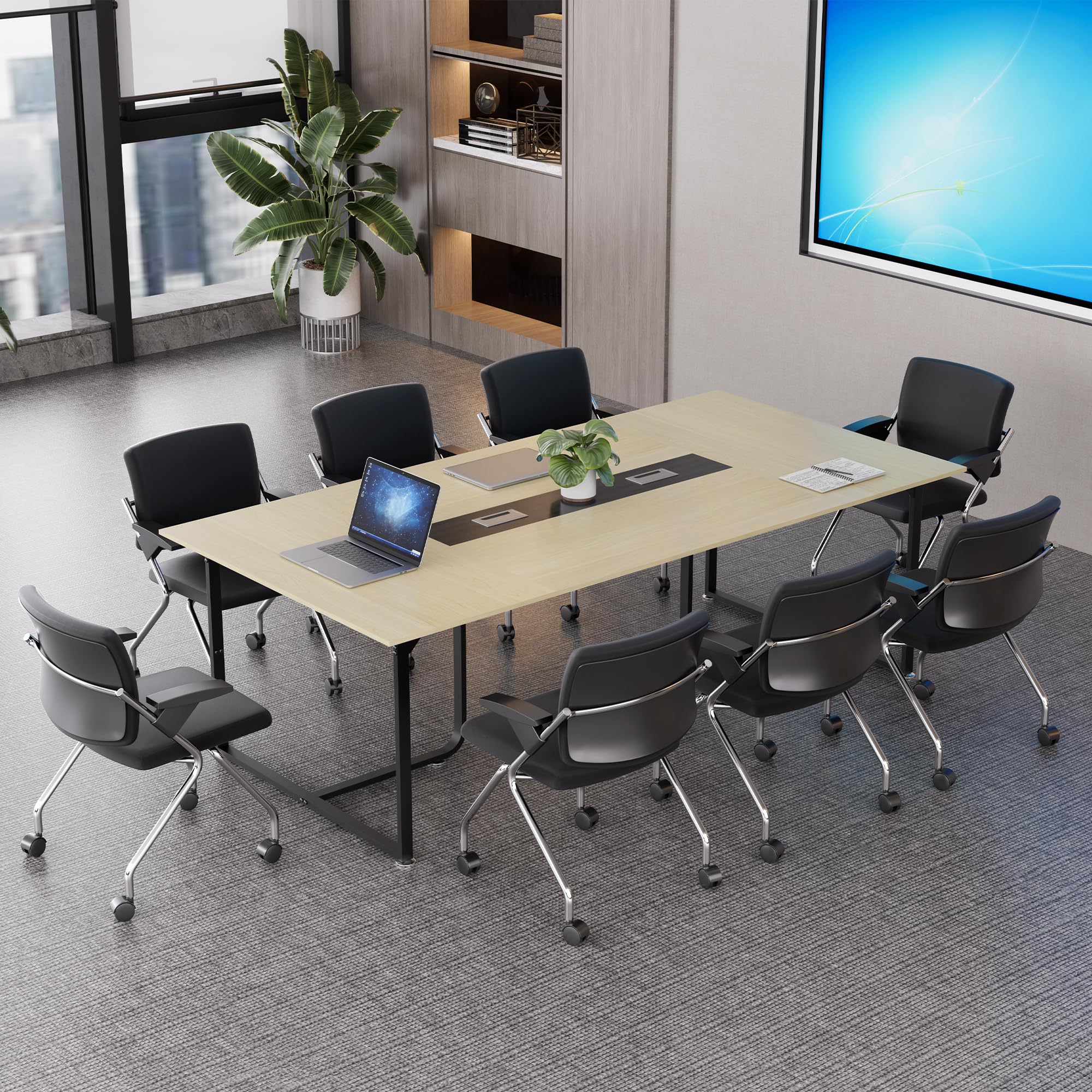 8FT Conference Table with Grommet