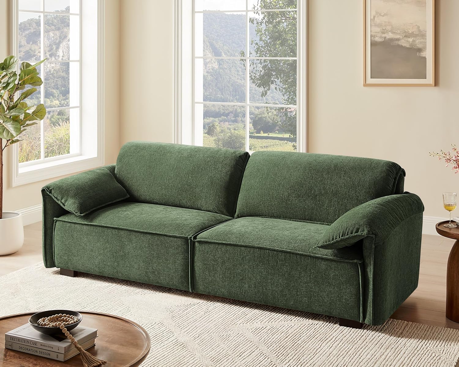 3-Seater Chenille Sofa Couch