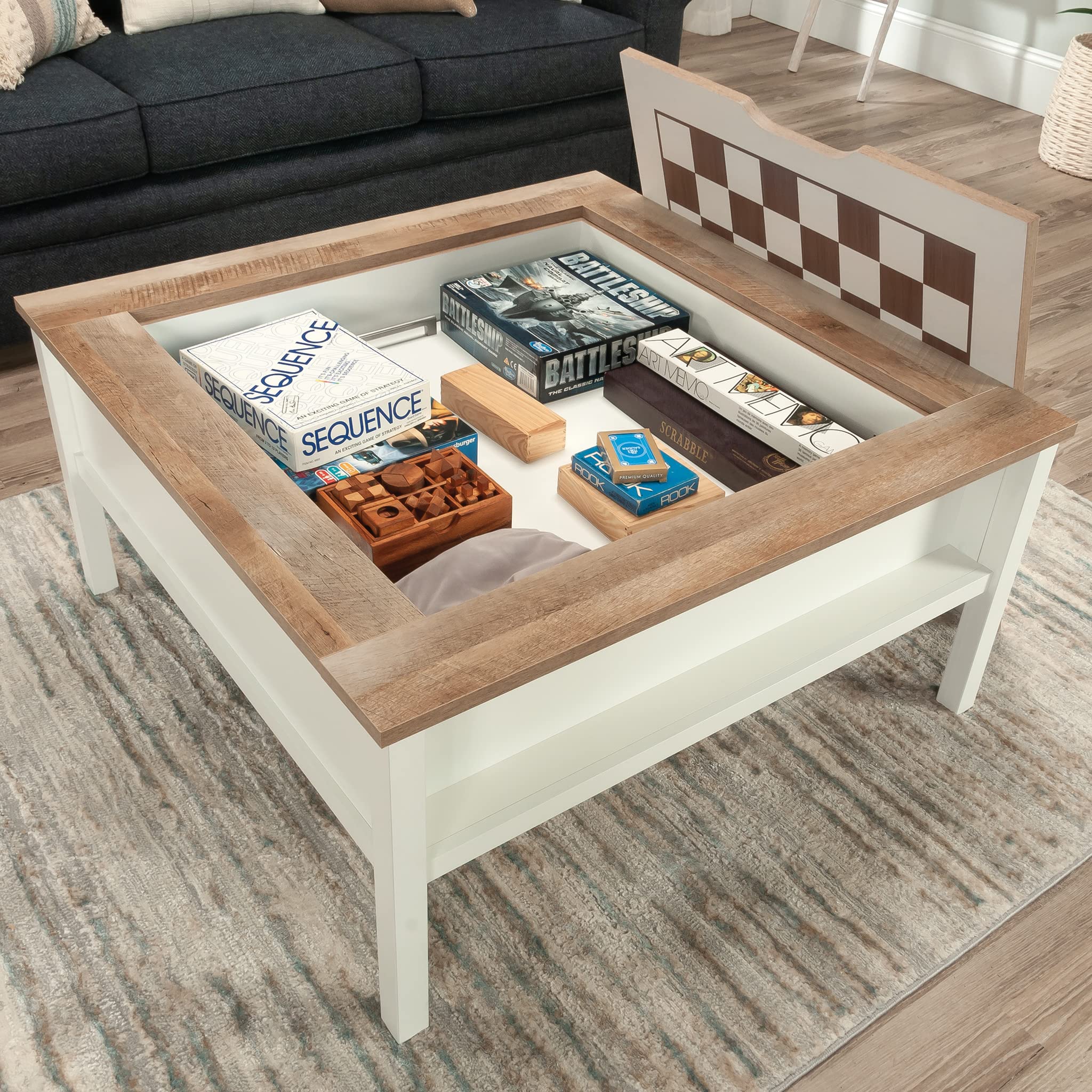 Cottage Road Coffee Table with Removable Gaming Top
