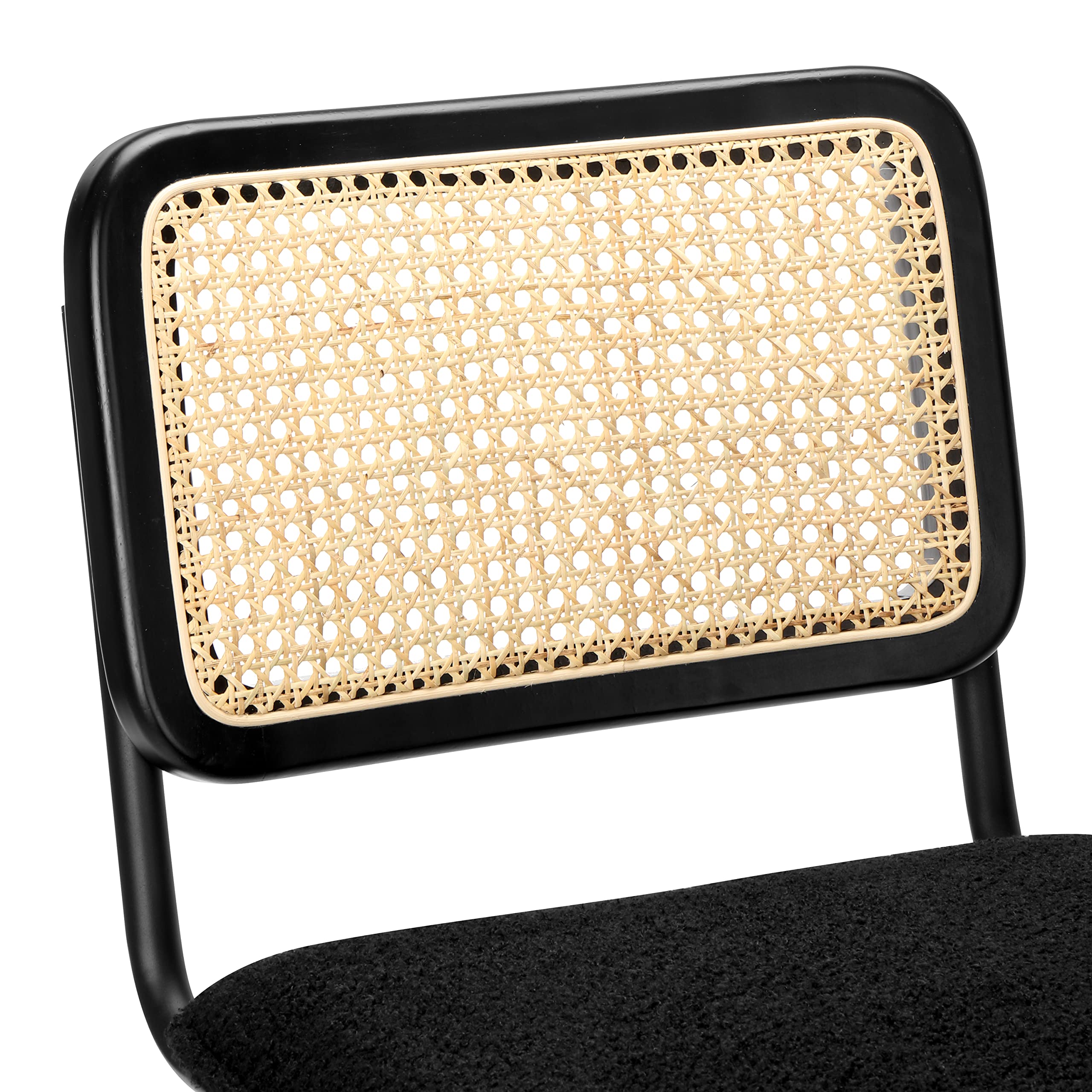 Modern Rattan Bar Stools Set of 2 - Swivel Seat with Adjustable Height