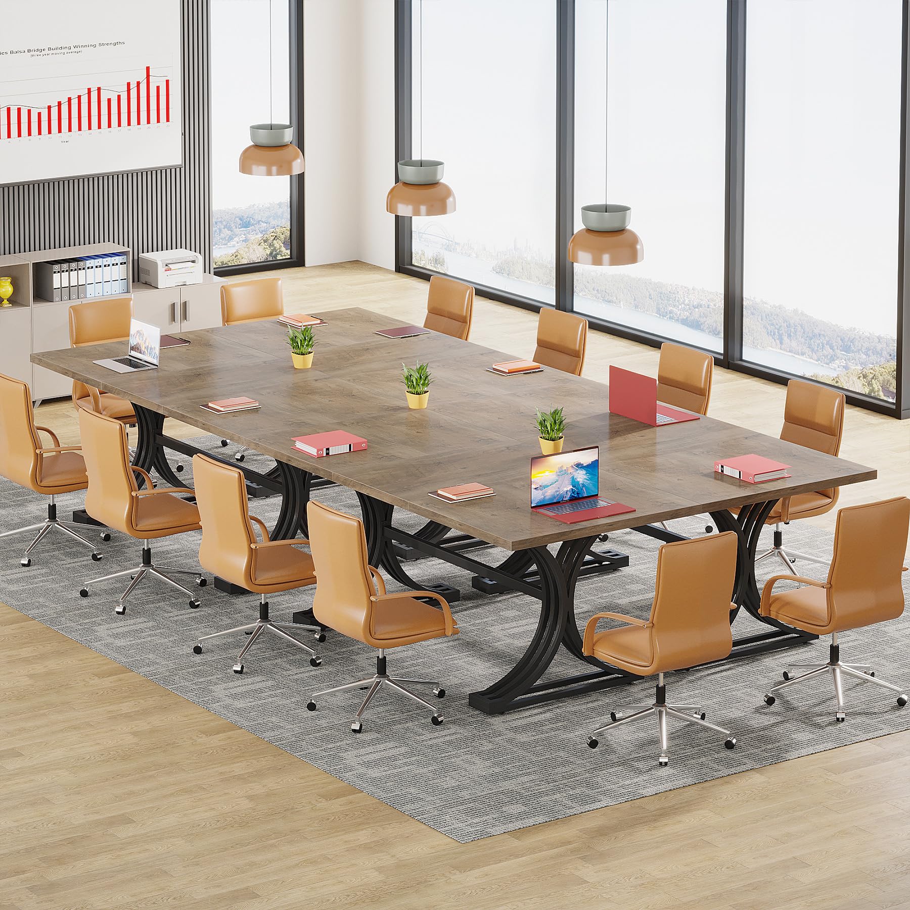 10.5FT Conference Table for 8-10 People