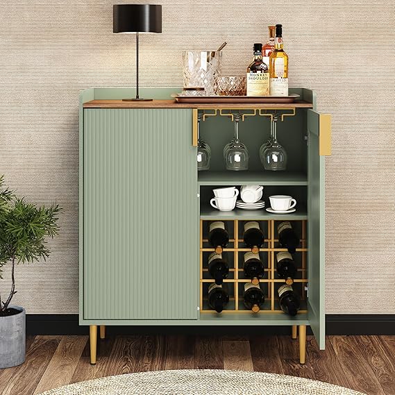 Sideboard Buffet Cabinet with Wine Rack and Drawers