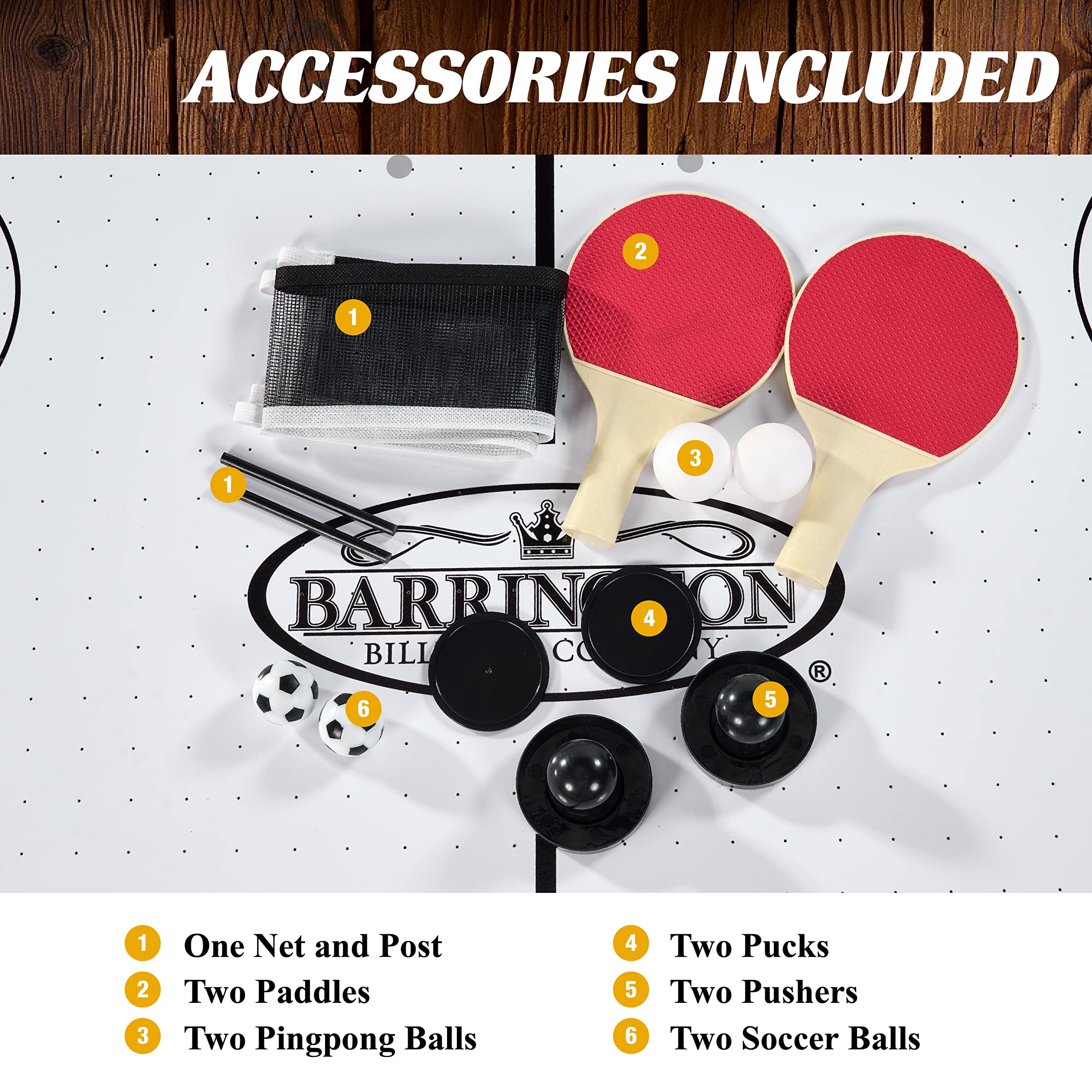 3-in-1 Combination Game Table - Foosball, Air Hockey & Table Tennis