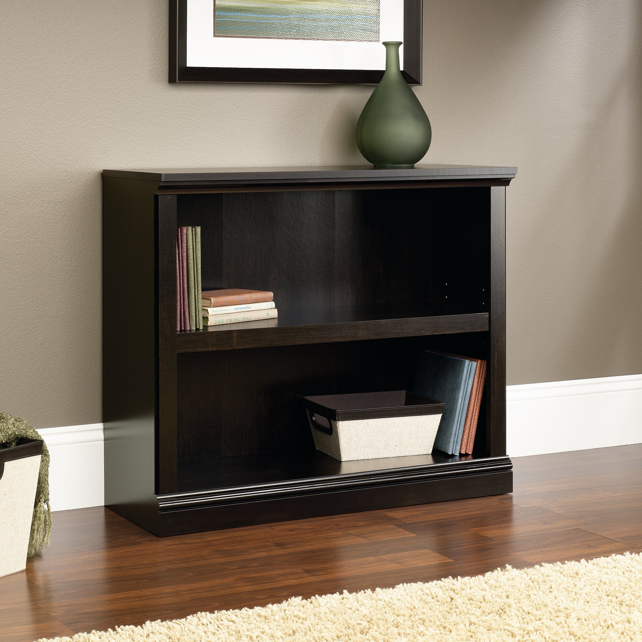 2-Shelf Bookcase Estate Black