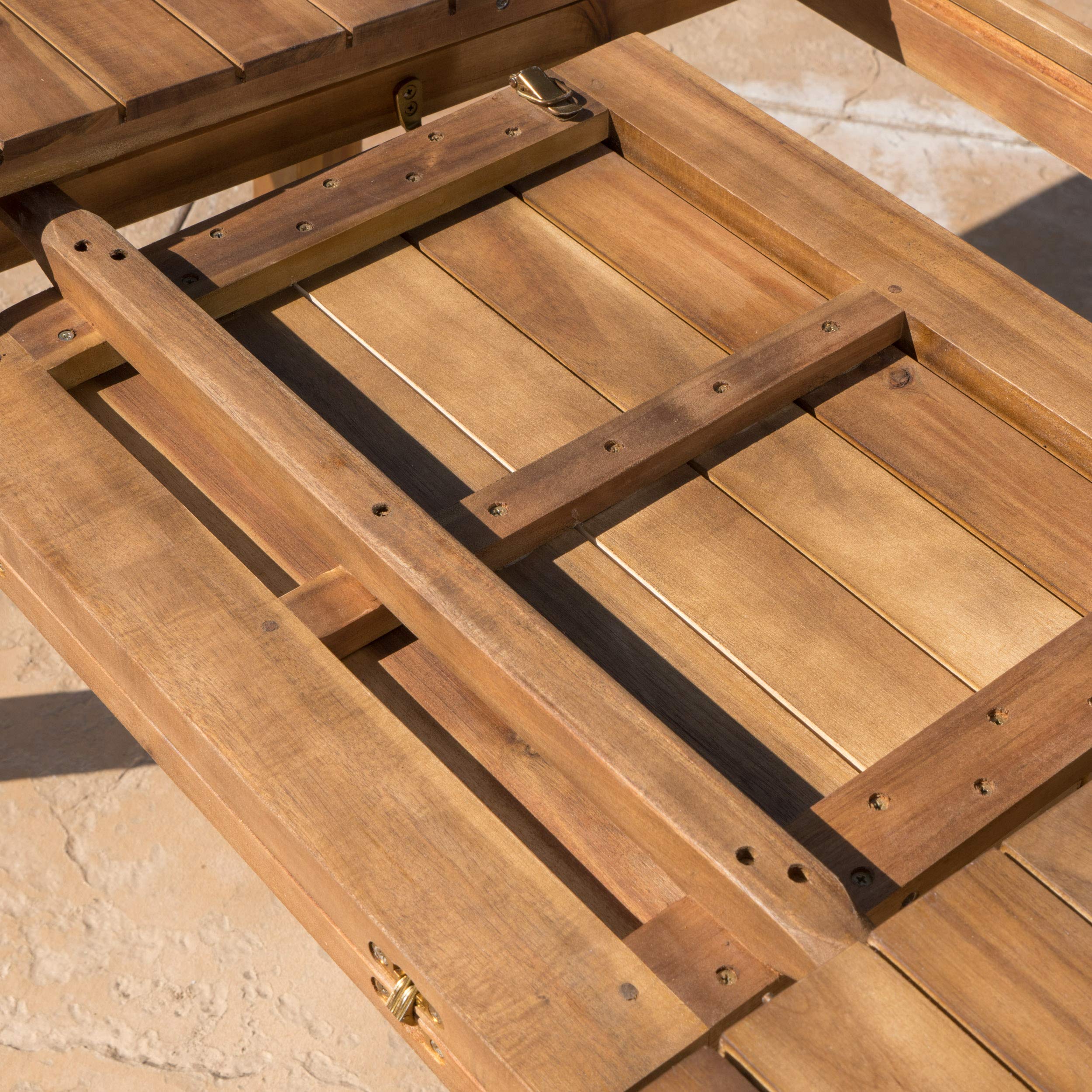 Outdoor Expandable Acacia Wood Dining Table
