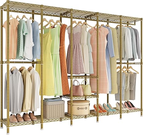 Extra Large Heavy Duty Clothes Rack with Adjustable Shelves