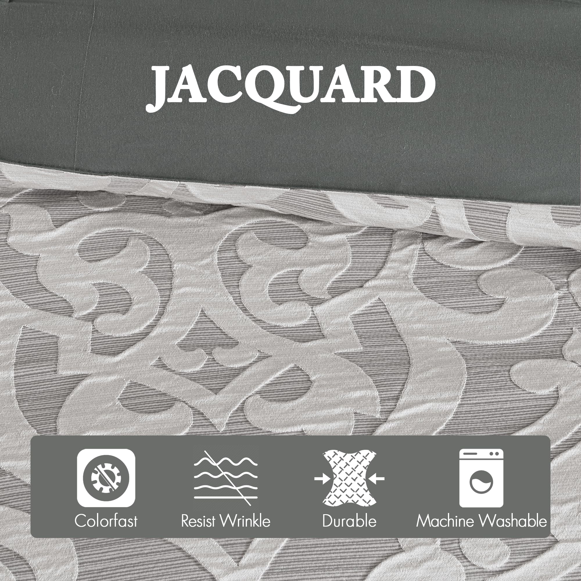 Jacquard Comforter Set Queen 8 Piece