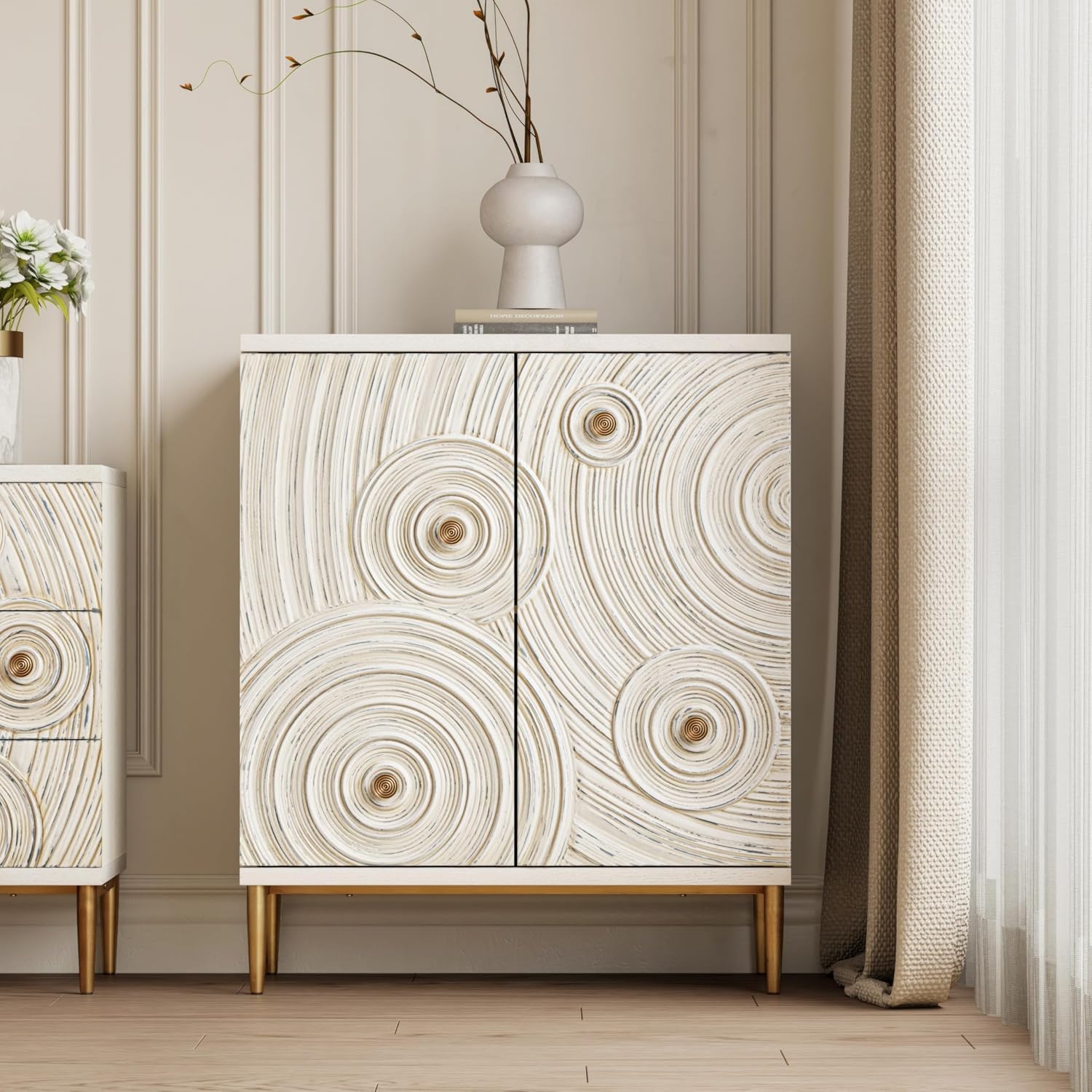 3 Drawer Dresser with Ring Motif