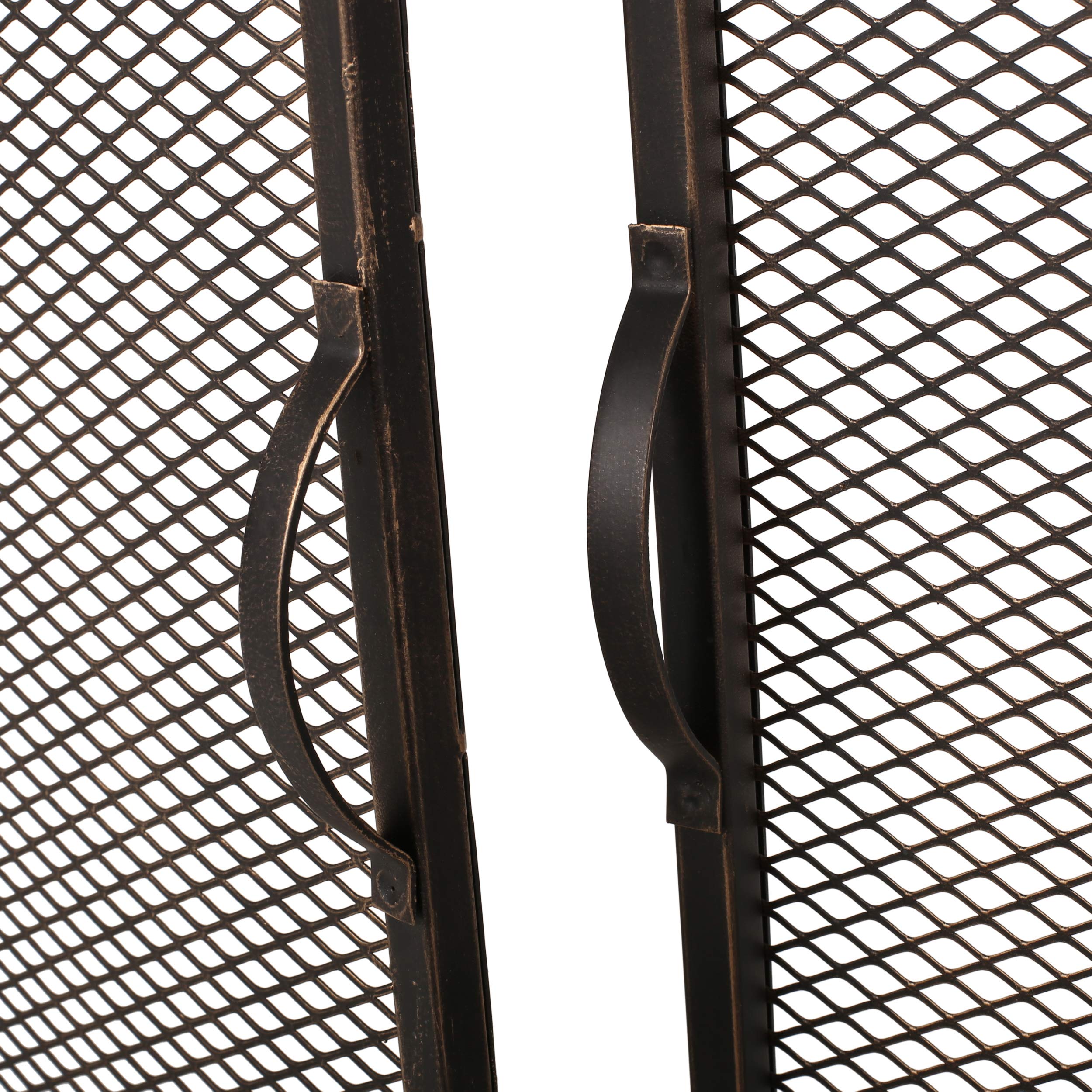 Modern Iron Fireplace Screen with Doors