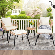 5 Piece Patio Bistro Set with Ottoman