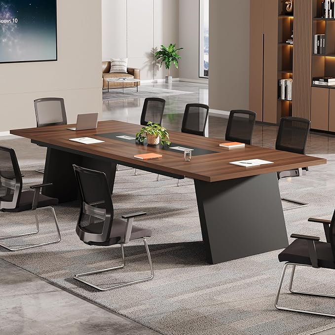 8ft Conference Table with Cable Management