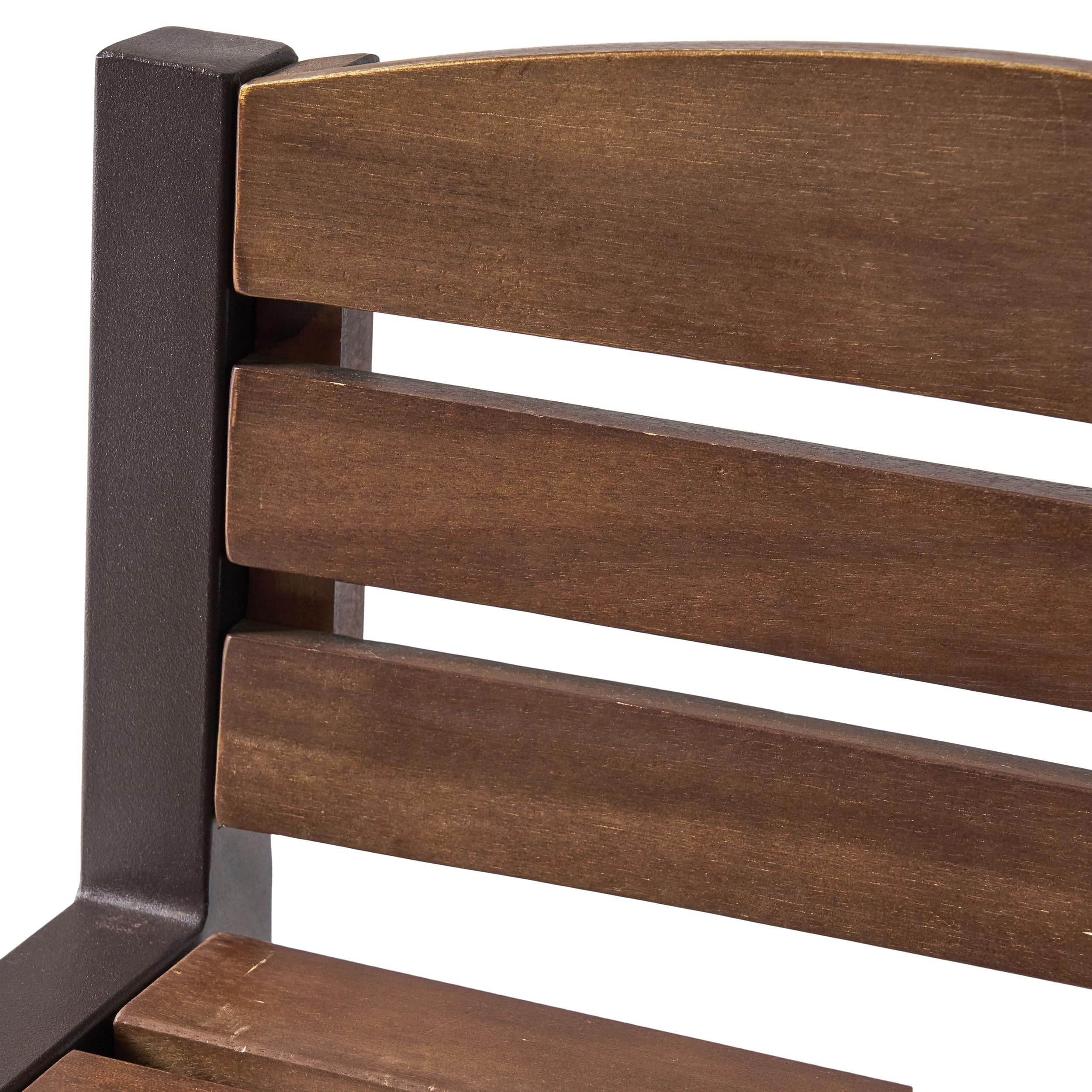 Acacia Wood 3 Piece Bar Set with Storage