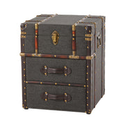 Vintage Storage Chest with Buckle Hinged Top