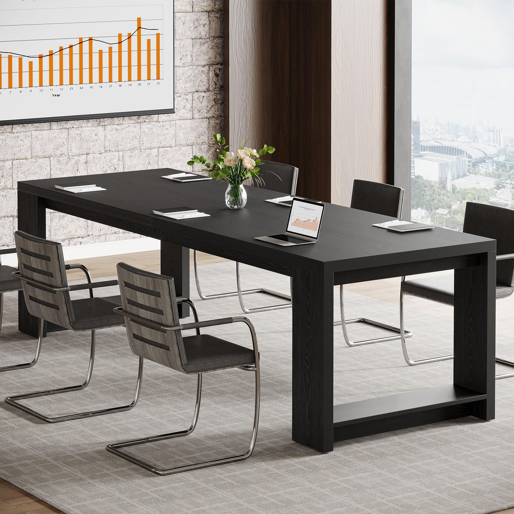 7 ft Conference Table for 6-8 People