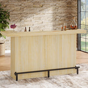 4-Tier Bar Table with Storage and Wine Glass Holder