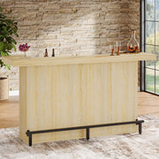 4-Tier Bar Table with Storage and Footrest