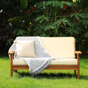 Laurent Acacia Outdoor Loveseat with Cushions