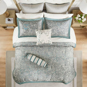 12 Piece Paisley Comforter Set King