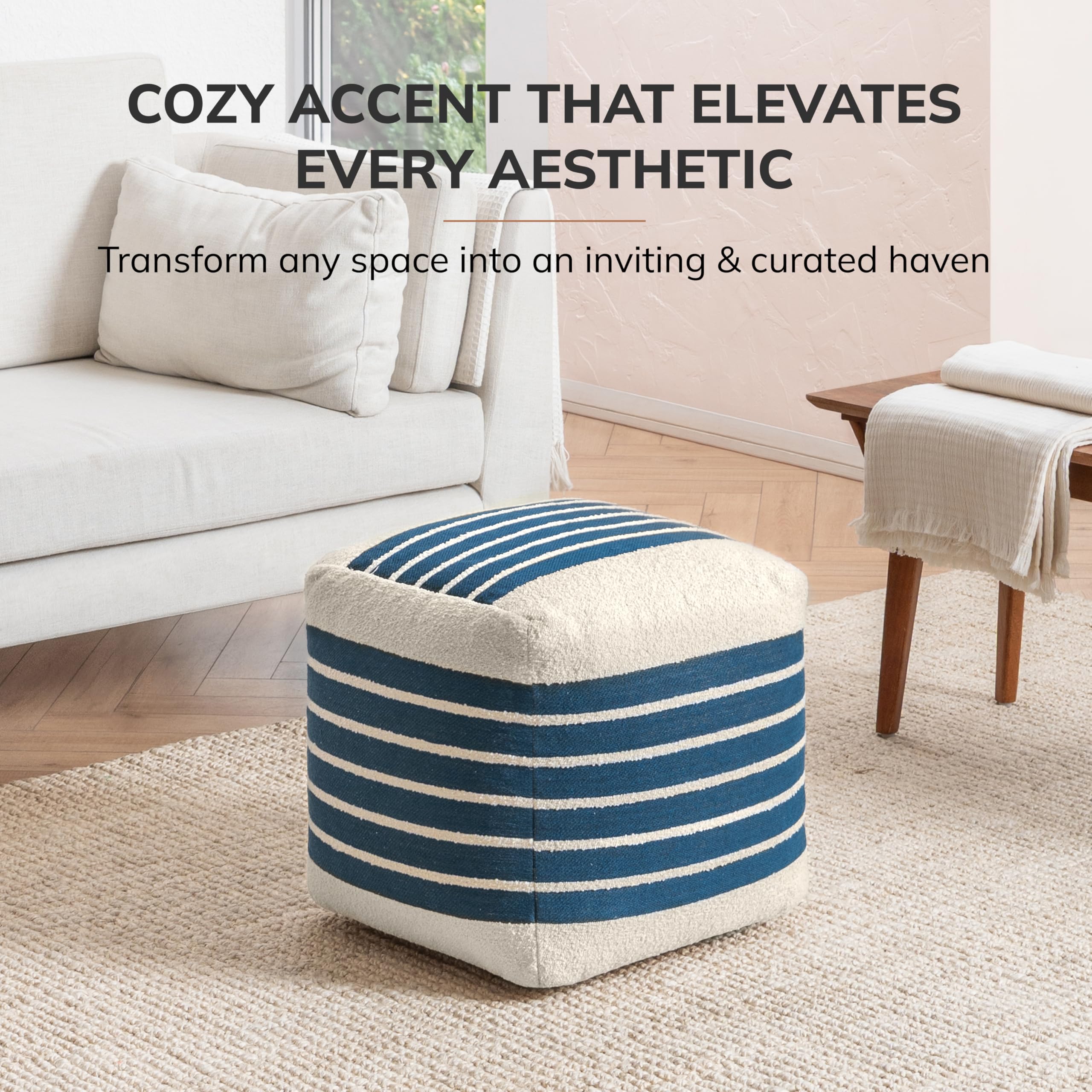 Handmade Pouf Ottoman Footrest