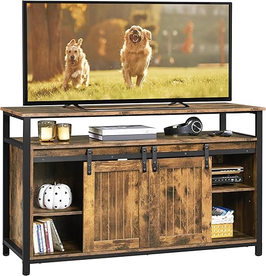 47" Farmhouse TV Stand with Storage Cabinets for 55" TV