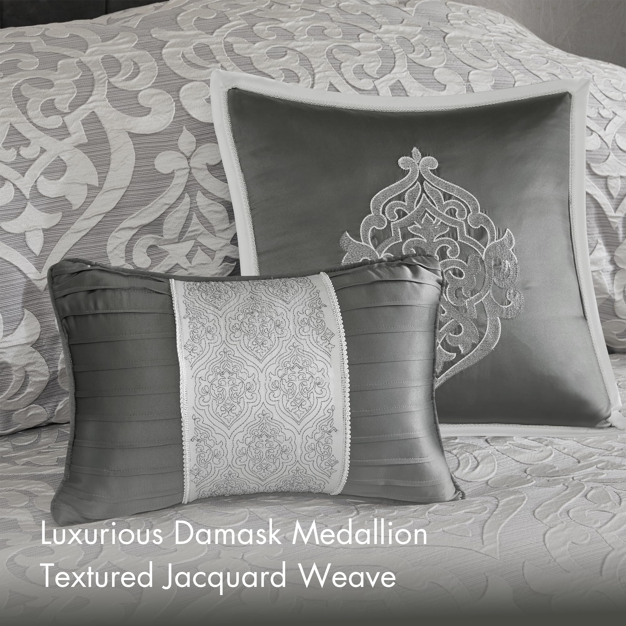 Jacquard Comforter Set Queen 8 Piece