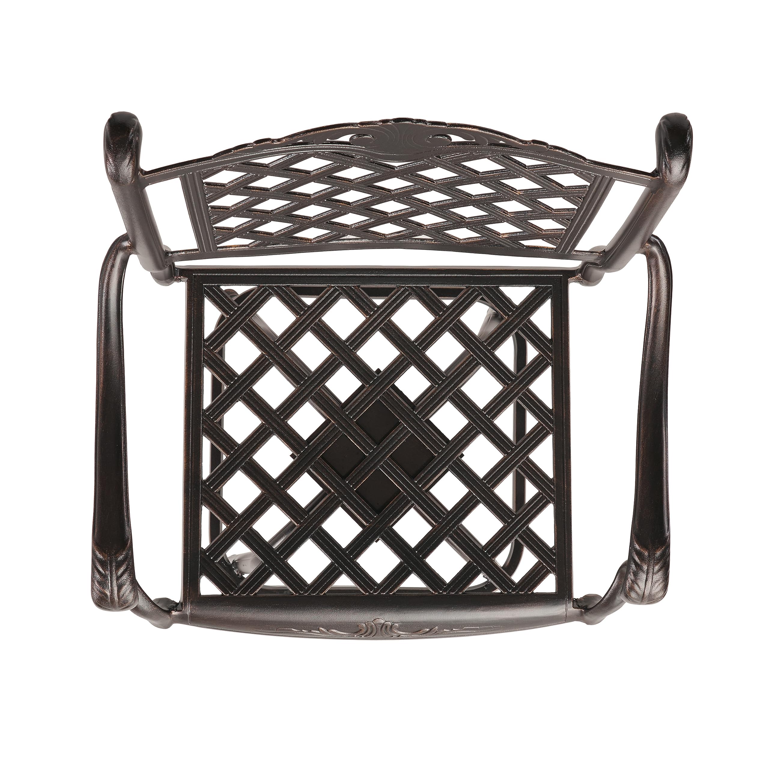Outdoor Cast Aluminum Bar Stools Set of 2