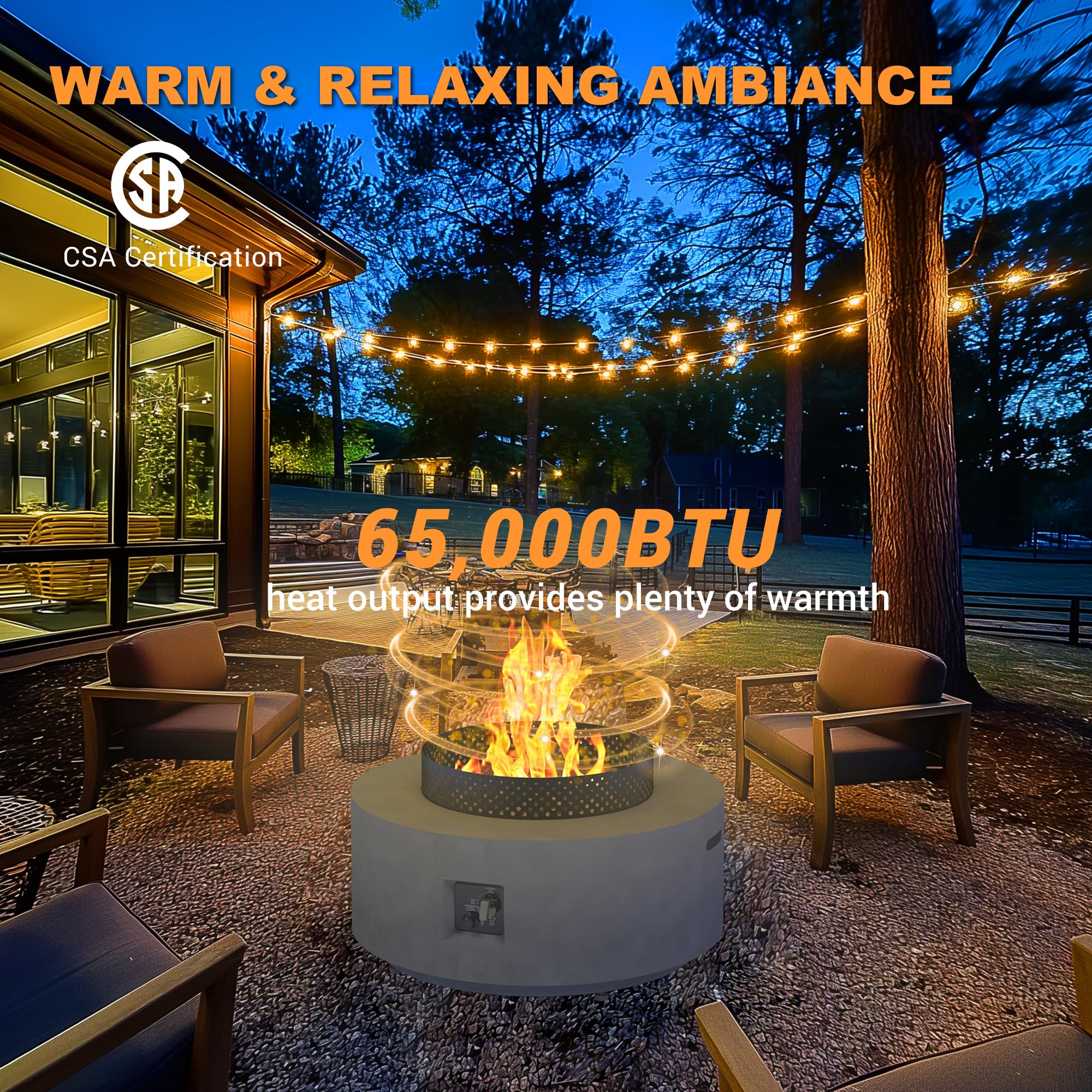 32 Inch Propane Fire Pit Table