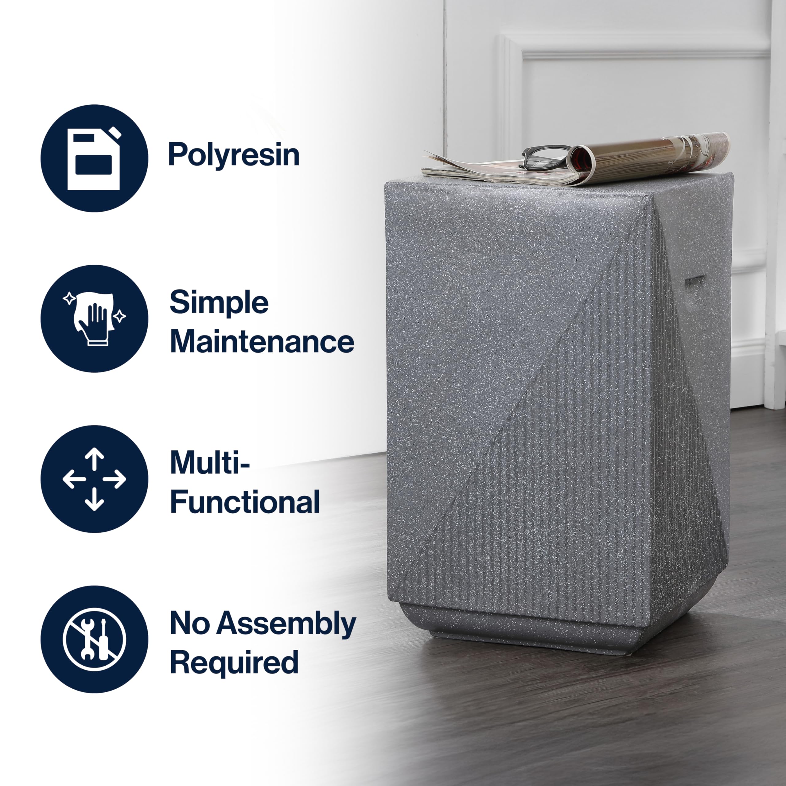 Adrian 20.75" Square Indoor/Outdoor Accent Table