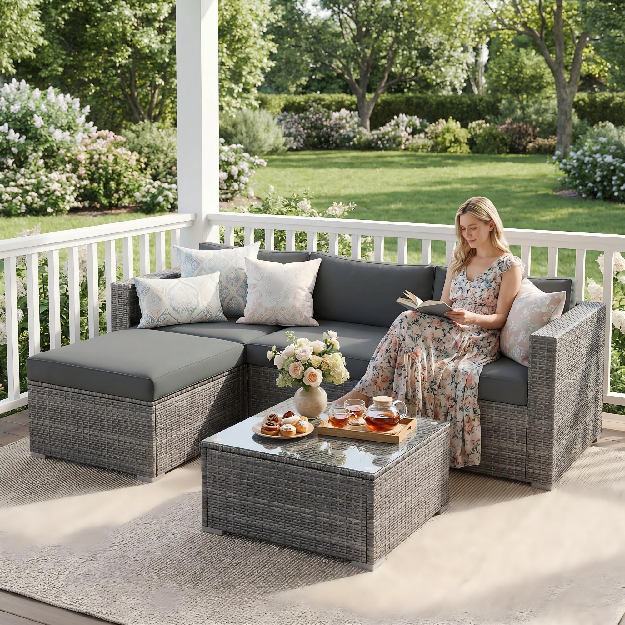 5-Piece Outdoor Patio Sectional Set