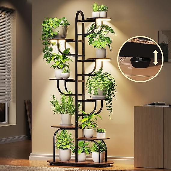 7 Tier Plant Stand with Grow Light