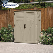 Outdoor Storage Cabinet Waterproof Resin Vertical Shed 54 Cu Ft